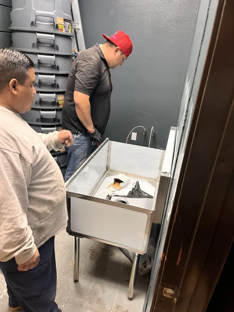 Commercial plumbing and sink installation in CUF